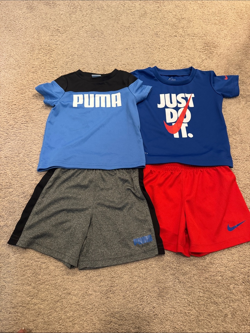 Blue/Black/Gray & Blue/Red Kids Sports Set